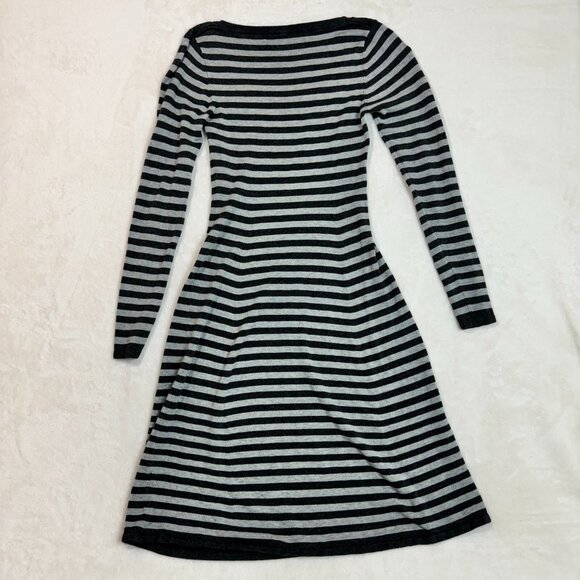 Zara Women's M Striped Midi Long Sleeve Pencil Bodycon Dress Casual Fashion - Picture 15 of 15